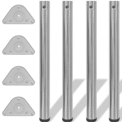 vidaXL 4 pieds de table réglables en hauteur 710 mm