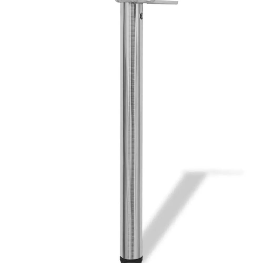 Accessoires Pour Tables-vidaXL 4 pieds de table réglables en hauteur 710 mm Nickel brossé