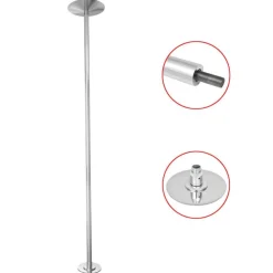 Pour Adultes-vidaXL Barre Pole Dance Taille est extensible et réglable de 2,24 m à 2,75 m pour différentes hauteurs de plafond