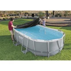 Piscine & Spa-vidaXL Bestway Couverture de piscine Flowclear 418x230 cm
