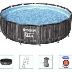 vidaXL Bestway Ensemble de piscine ronde Steel Pro MAX 427x107 cm