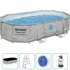 vidaXL Bestway Ensemble de piscine Power Steel 488x305x107 cm