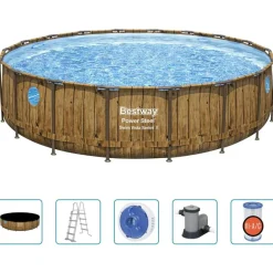 vidaXL Bestway Ensemble de piscine Power Steel 549x122 cm