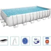 vidaXL Bestway Ensemble de piscine Power Steel Rectangulaire 732x366x132 cm