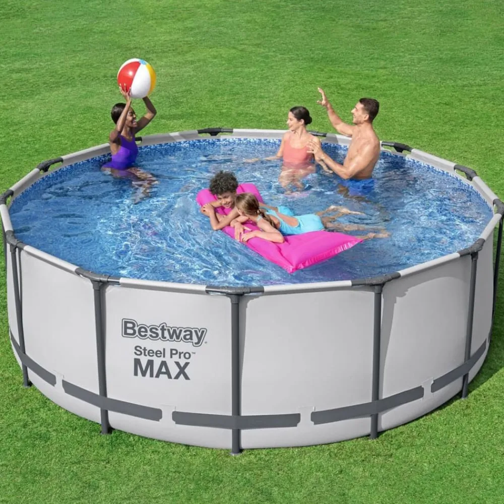 vidaXL Bestway Ensemble de piscine ronde Steel Pro MAX 396x122 cm