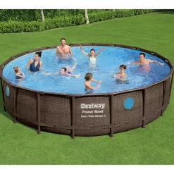 vidaXL Bestway Ensemble de piscine Power Steel 549x122 cm