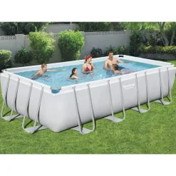 vidaXL Bestway Ensemble de piscine en acier rectangulaire 549x274x122 cm