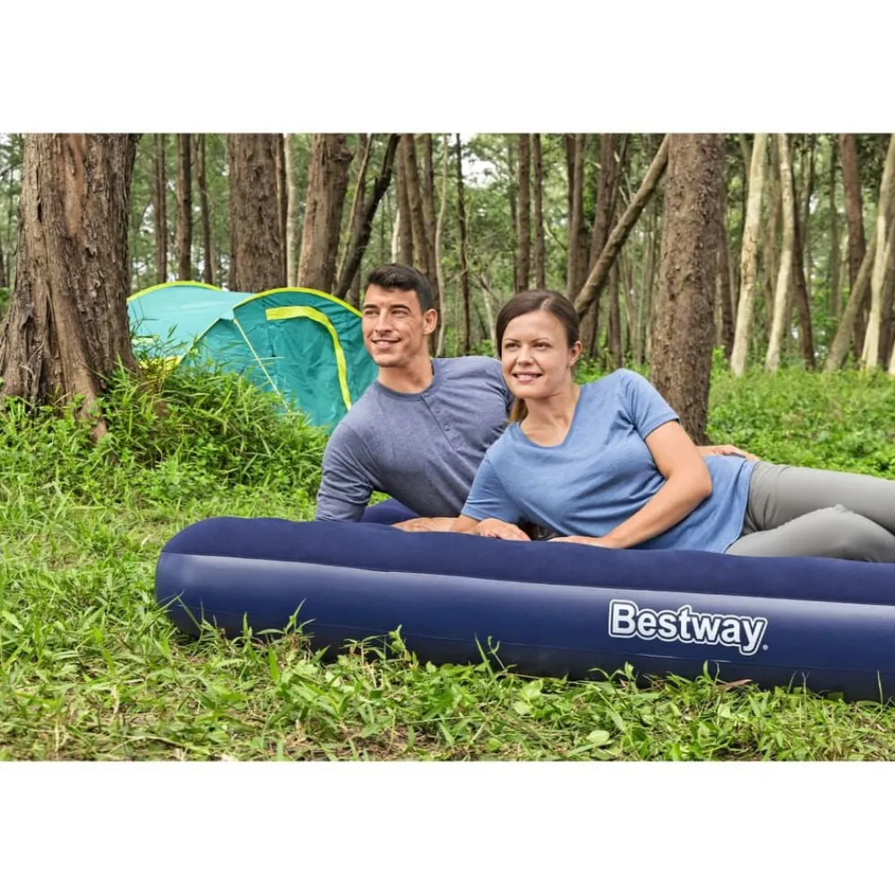 Loisirs De Plein Air-vidaXL Bestway Lit gonflable floqué 203 x 183 x 22 cm 67004