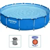 Piscine & Spa-vidaXL Bestway Piscine à cadre Steel Pro 396x84 cm