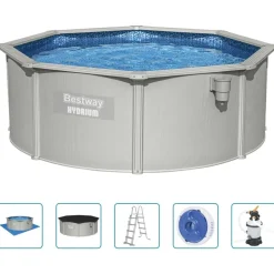 Piscine & Spa-vidaXL Bestway Piscine encadrée hors sol ronde Hydrium 360x120 cm