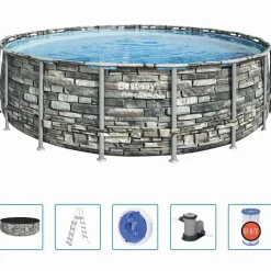 Piscine & Spa-vidaXL Bestway Piscine Power Steel 549x132 cm