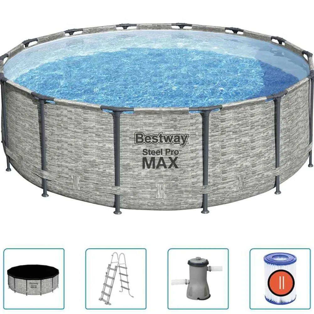 vidaXL Bestway Piscine Power Steel 427x122 cm