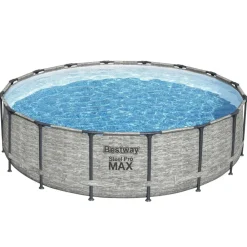 Piscine & Spa-vidaXL Bestway Piscine ronde Power Steel 488x122 cm