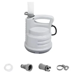 vidaXL Bestway Pompe de vidange de piscine Blanc