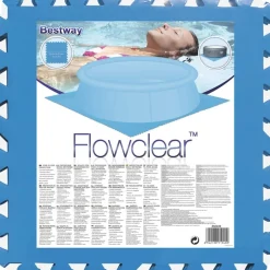 Piscine & Spa-vidaXL Bestway Protecteurs de sols de piscine 8 pcs bleu 58220