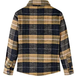 vidaXL Chemise à carreaux pour enfants jaune et noir 92
