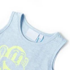 Vêtements & Accessoires-vidaXL Débardeur enfant bleu doux mélangé 104 Bleu clair