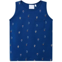 vidaXL Débardeur pour enfants bleu foncé 128