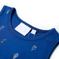 vidaXL Débardeur pour enfants bleu foncé 128