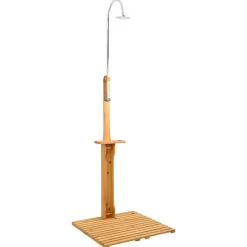 vidaXL Douche de jardin en bois