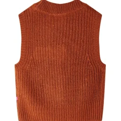 vidaXL Gilet pull-over tricoté pour enfants cognac 92