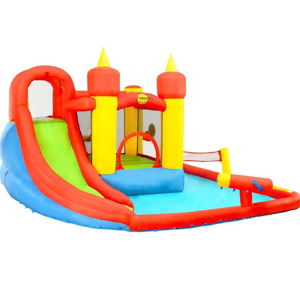 Jeux De Plein Air-vidaXL Happy Hop Château gonflable avec toboggan et piscine 410x385x220cm PVC