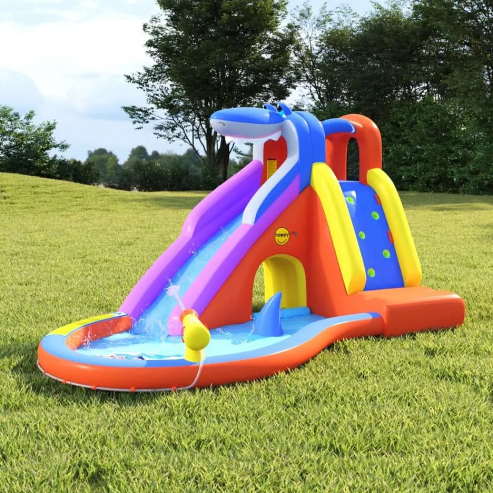 vidaXL Happy Hop Toboggan à eau gonflable avec piscine 450x320x240 cm PVC