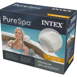 Piscine & Spa-vidaXL Intex Appui-tête de spa Premium PureSpa Blanc 28x23x17 cm Mousse