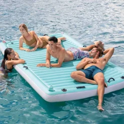 Piscine & Spa-vidaXL Intex Chaise longue gonflable bleu 310x183 cm vinyle