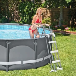 Piscine & Spa-vidaXL Intex Échelle de sécurité pour piscine à 3 marches 91-107 cm
