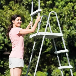 vidaXL Intex Échelle de sécurité pour piscine à 4 marches 122 cm