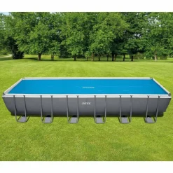 vidaXL Intex Couverture solaire de piscine Bleu 716x346 cm Polyéthylène