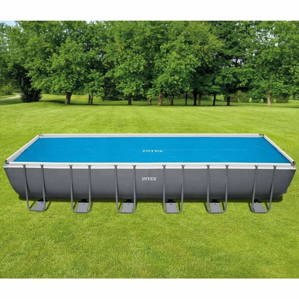 vidaXL Intex Couverture solaire de piscine Bleu 716x346 cm Polyéthylène