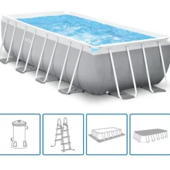 Piscine & Spa-vidaXL Intex Jeu de piscine rectangulaire Prism Frame 488x244x107 cm 26792GN
