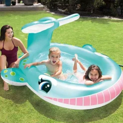 vidaXL Intex Piscine à pulvérisation Forme de baleine 201x196x91 cm