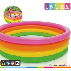 vidaXL Intex Piscine gonflable Sunset 4 anneaux 168x46 cm