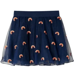 Vêtements & Accessoires-vidaXL Jupe avec tulle pour enfants bleu marine 92