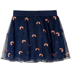 Vêtements & Accessoires-vidaXL Jupe avec tulle pour enfants bleu marine 92