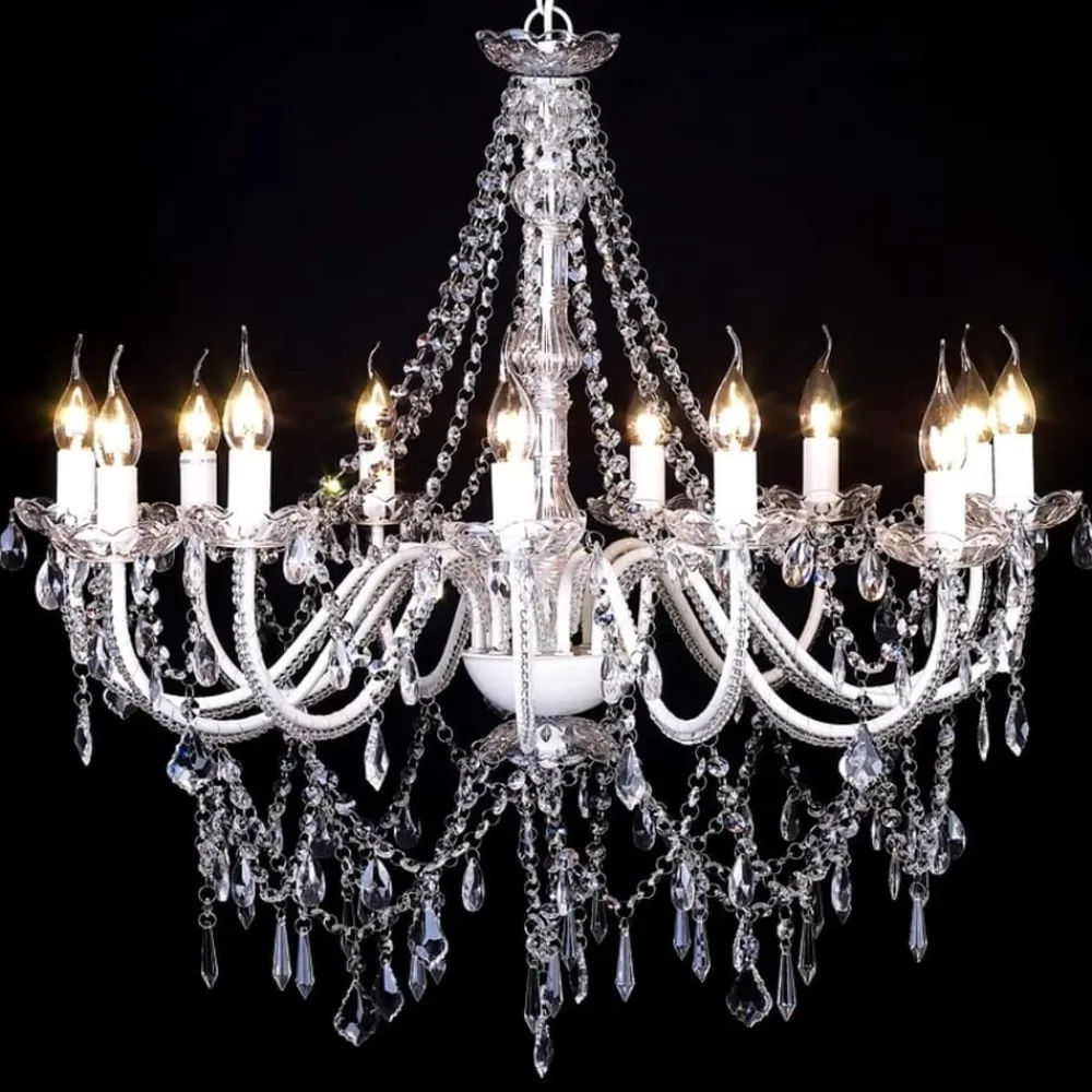 vidaXL Lustre vénitien baroque 12 feux 1600 cristaux