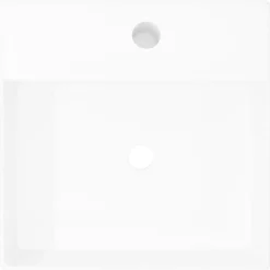 vidaXL Luxueuse vasque céramique carrée avec trop plein 41 x 41 cm