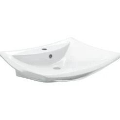 Plomberie-vidaXL Luxueuse vasque céramique rectangulaire avec trop plein Blanc