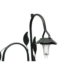 vidaXL Panier à fleurs suspendu en fibre de coco avec LED solaire