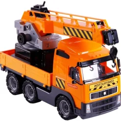 Jouets-vidaXL Polesie Wader Ensemble de camions 4 pcs grue orange/noir Polypropylène
