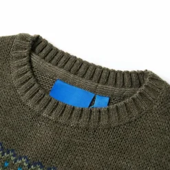 Vêtements & Accessoires-vidaXL Pull-over tricoté pour enfants 92 Kaki