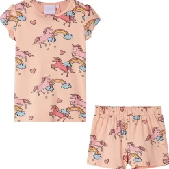 Vêtements & Accessoires-vidaXL Pyjamas à manches courtes pour enfants orange clair 92
