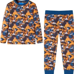 Vêtements & Accessoires-vidaXL Pyjamas enfants manches longues cognac 92