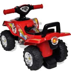 Jouets-vidaXL Quad à chevaucher enfant rouge avec son et lumière