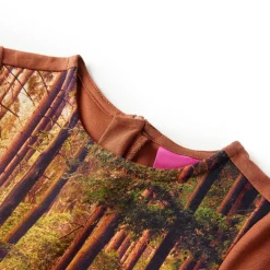 Vêtements & Accessoires-vidaXL Robe pour enfants à manches longues 92 Cognac