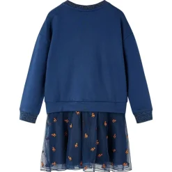 Vêtements & Accessoires-vidaXL Robe pour enfants à manches longues bleu marine 92