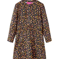 Vêtements & Accessoires-vidaXL Robe pour enfants à manches longues bleu marine 92